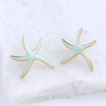 Mermaid’s Folly, Starfish Hope Studs in Mint