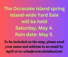 Ocracoke Civic & Business Association, Sign up for the Island-Wide Yard Sale May 4